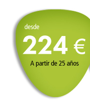 187&euro; A partir de 25 a&ntilde;os.